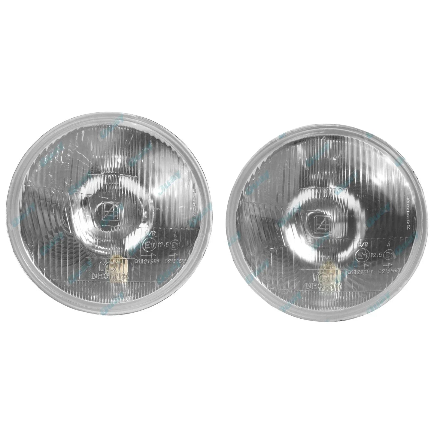 7" Round Curved Glass Headlight Pair