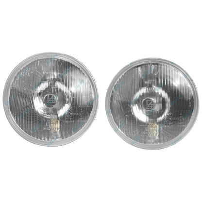 7" Round Curved Glass Headlight Pair