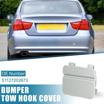 Rear Bumper Tow Hook Cover for BMW 3 Series E90 E91 (2009 - 2012) Silver Tone
