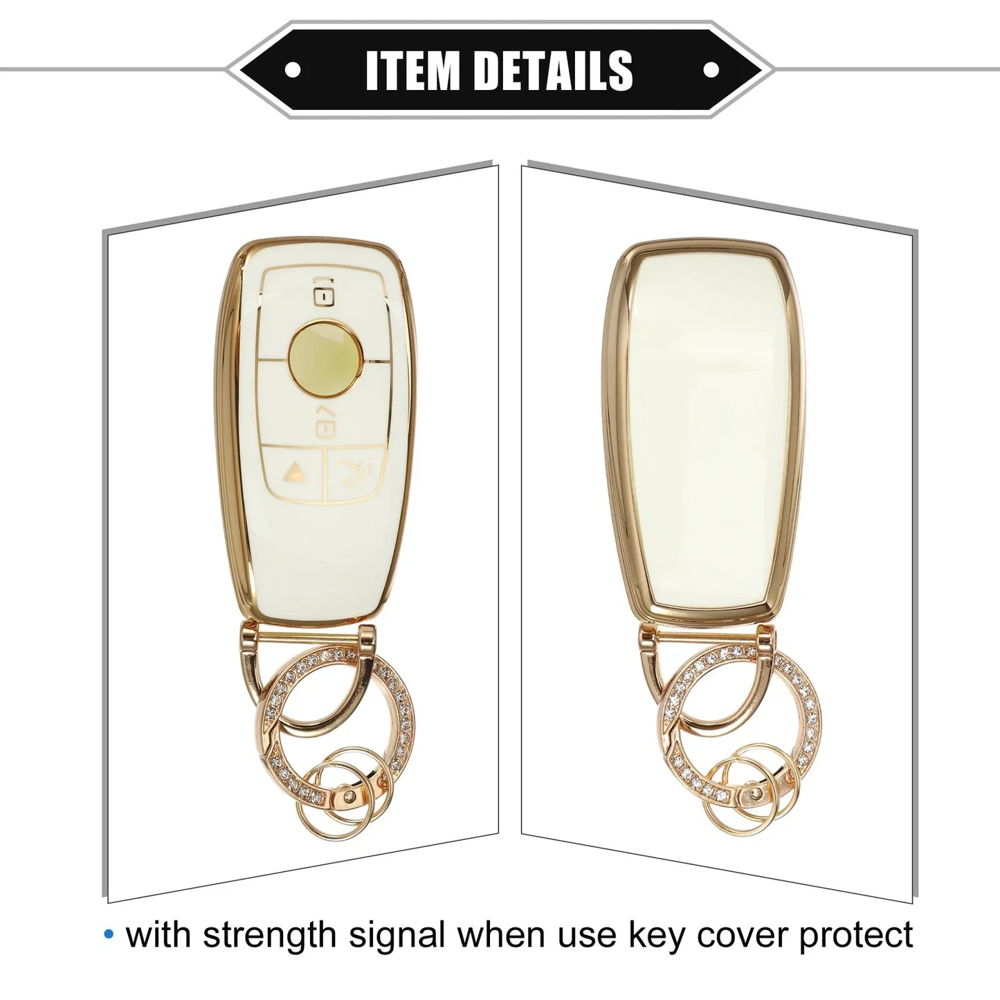 Key Fob Shell Cover Case for Mercedes Benz G-Class (2017-2021) TPU White
