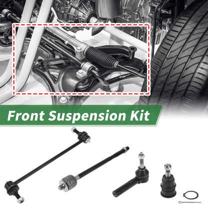 8pcs Front Suspension Kit Tie Rod Ends & Sway Bar Links for Dodge Caravan