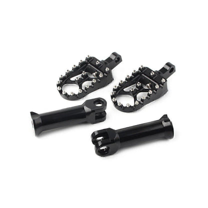 Black Rear Passenger Foot Pegs with Bracket for Harley Softail Street Bob (2018-2020)