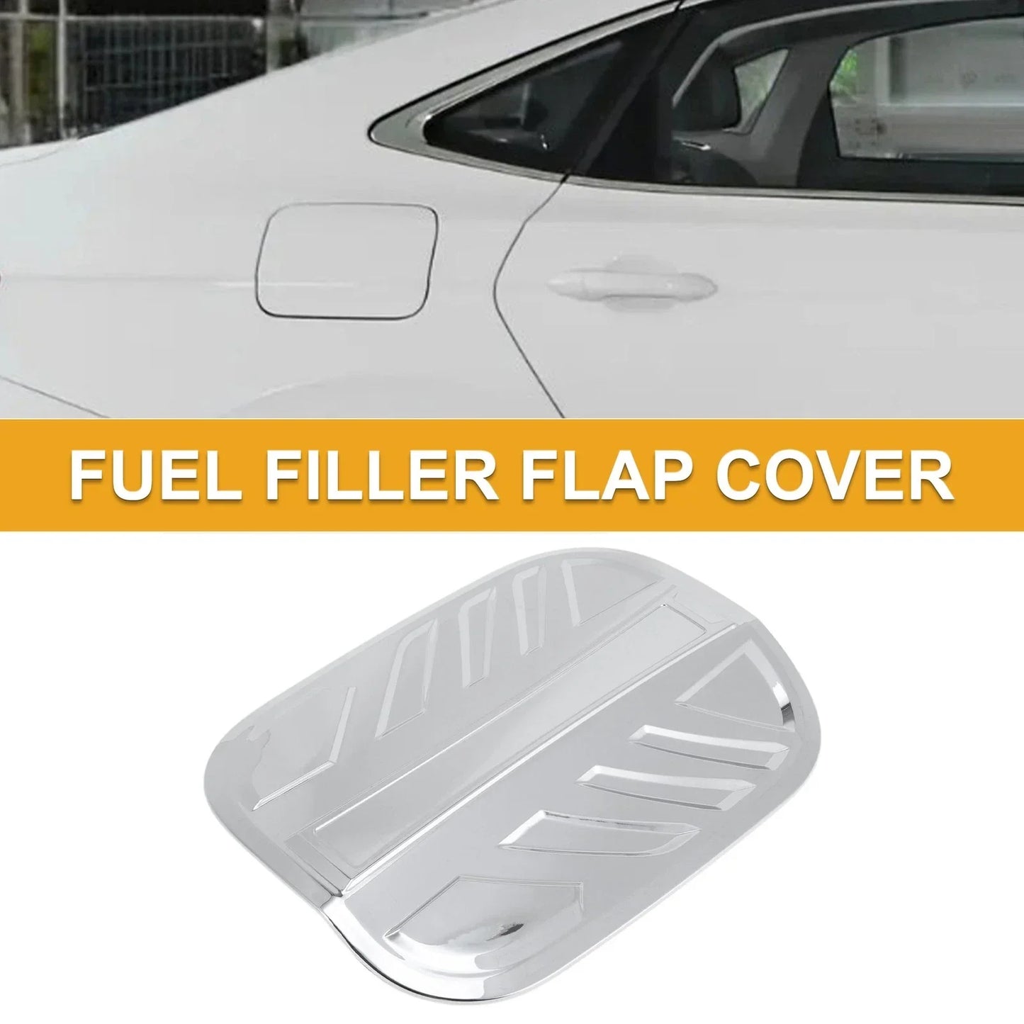 Fuel Tank Door Cap for Hyundai Santa Fe (2019-2025) Chrome Silver Tone