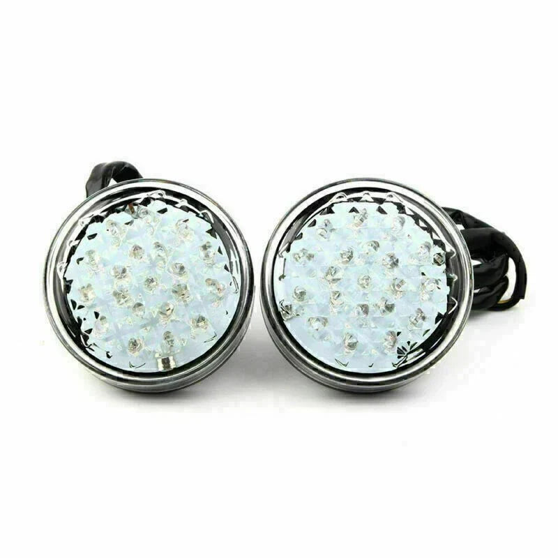 Clear LED Round Smoke Turn Signal Indicator Blinker Light for Car 12V