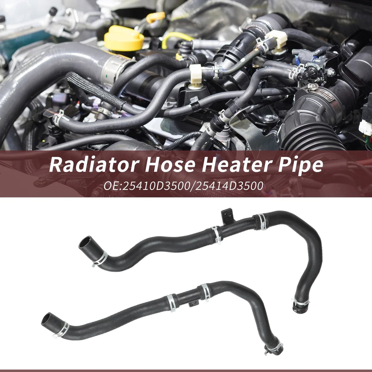 2 x Upper & Lower Radiator Coolant Water Hoses for Hyundai Tucson (2016-2021)