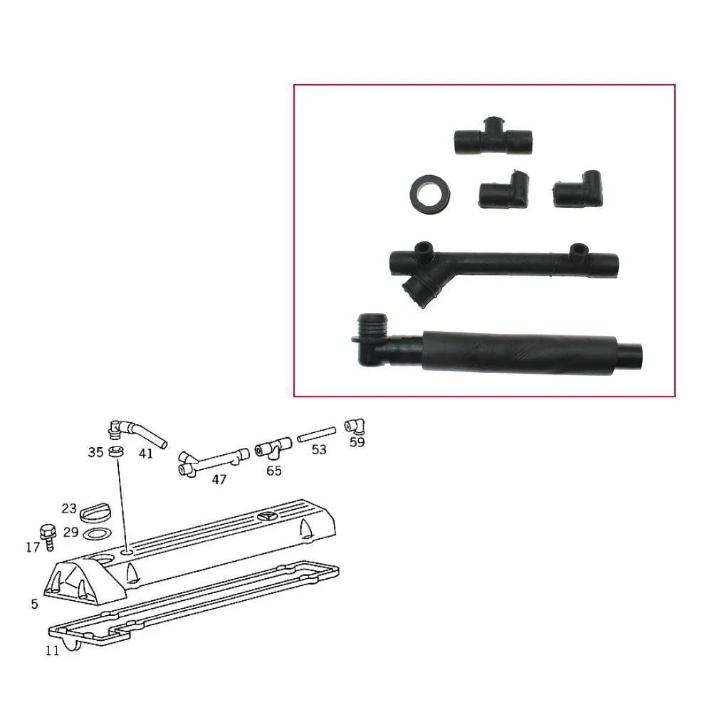 Crankcase Ventilation Hose Connector for Benz W124 W140 W201 W202 W210 W460