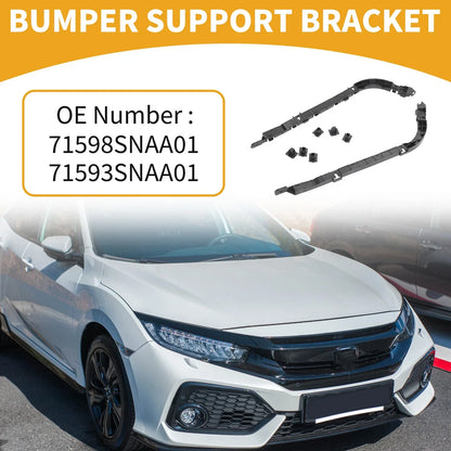 Rear Bumper Support Bracket for Honda Civic 2006-2011 (1 Pair, Black)