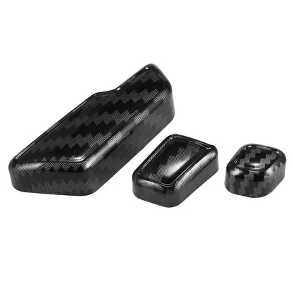 6Pcs Carbon Fiber Car Door Adjust Button Switch Covers for Mercedes Benz