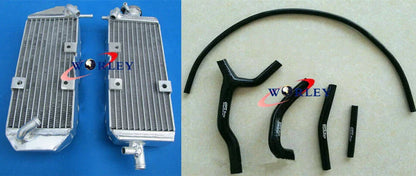 Aluminum Radiator & Black Hose for Suzuki RM125 1992-1995 ()