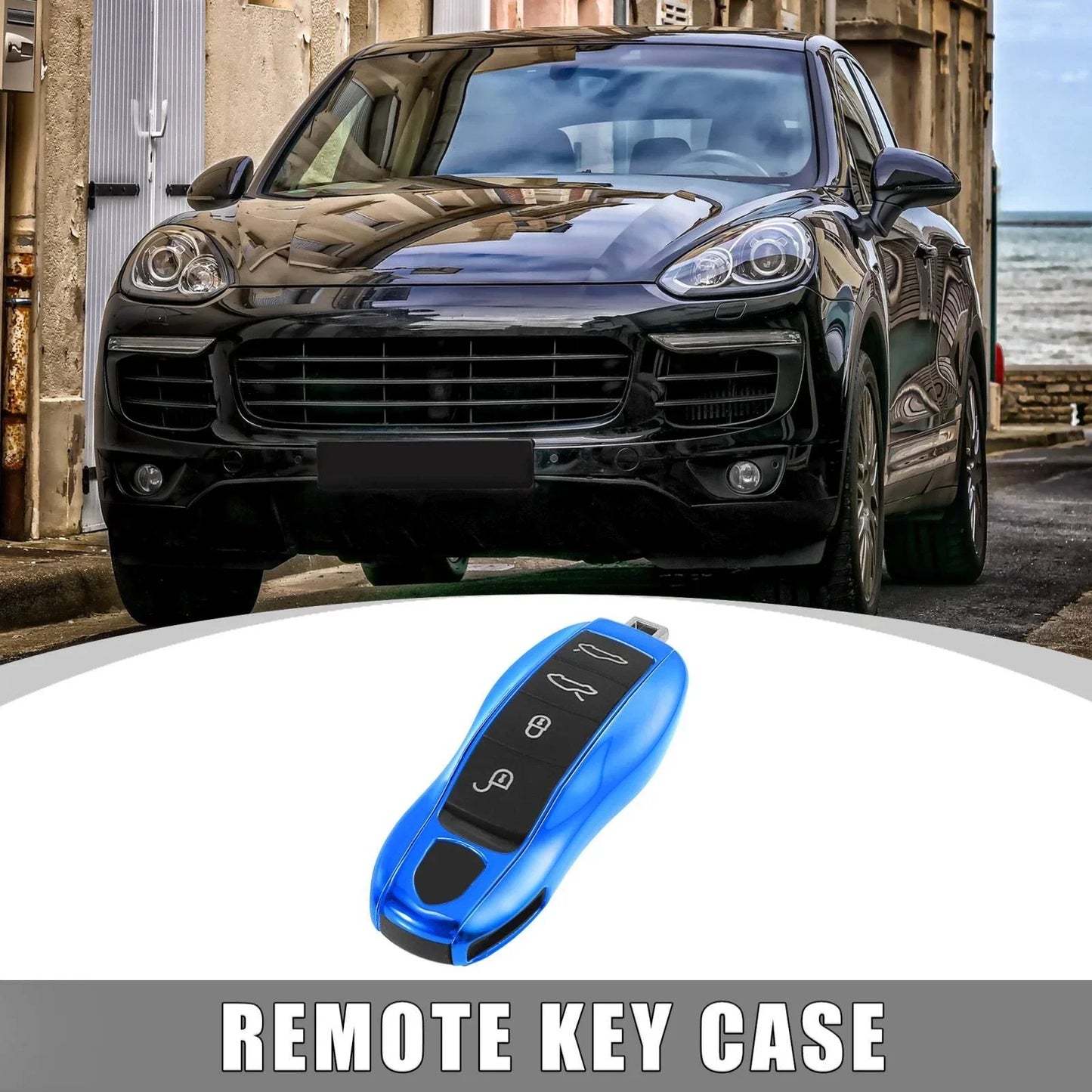 Remote Key Fob Case Cover Set for Porsche Cayenne Panamera (2003-2023)