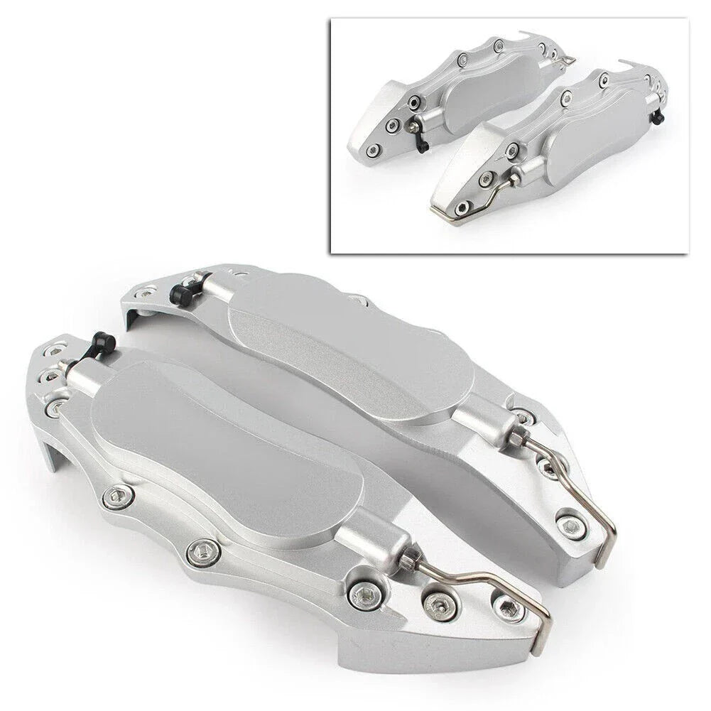 Universal Silver 3D Style Car Disc Brake Caliper Covers for Front/Rear