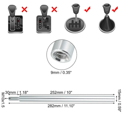 10" Aluminum Alloy Shift Knob Gear Shifter for Honda Acura (2000-2023)