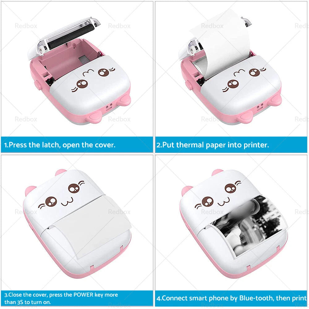 Mini Pocket Thermal Printer Bluetooth Mobile Photo Printing