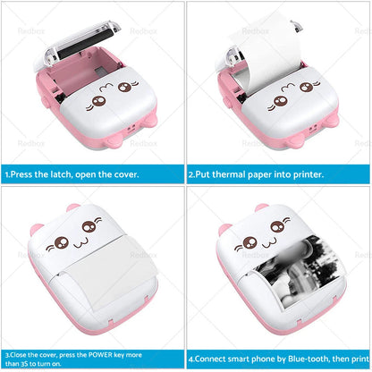 Mini Pocket Thermal Printer Bluetooth Mobile Photo Printing