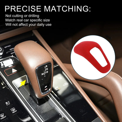 Gear Shift Knob Cap Cover for Porsche Cayenne 2018-2025 Red Console 1 x