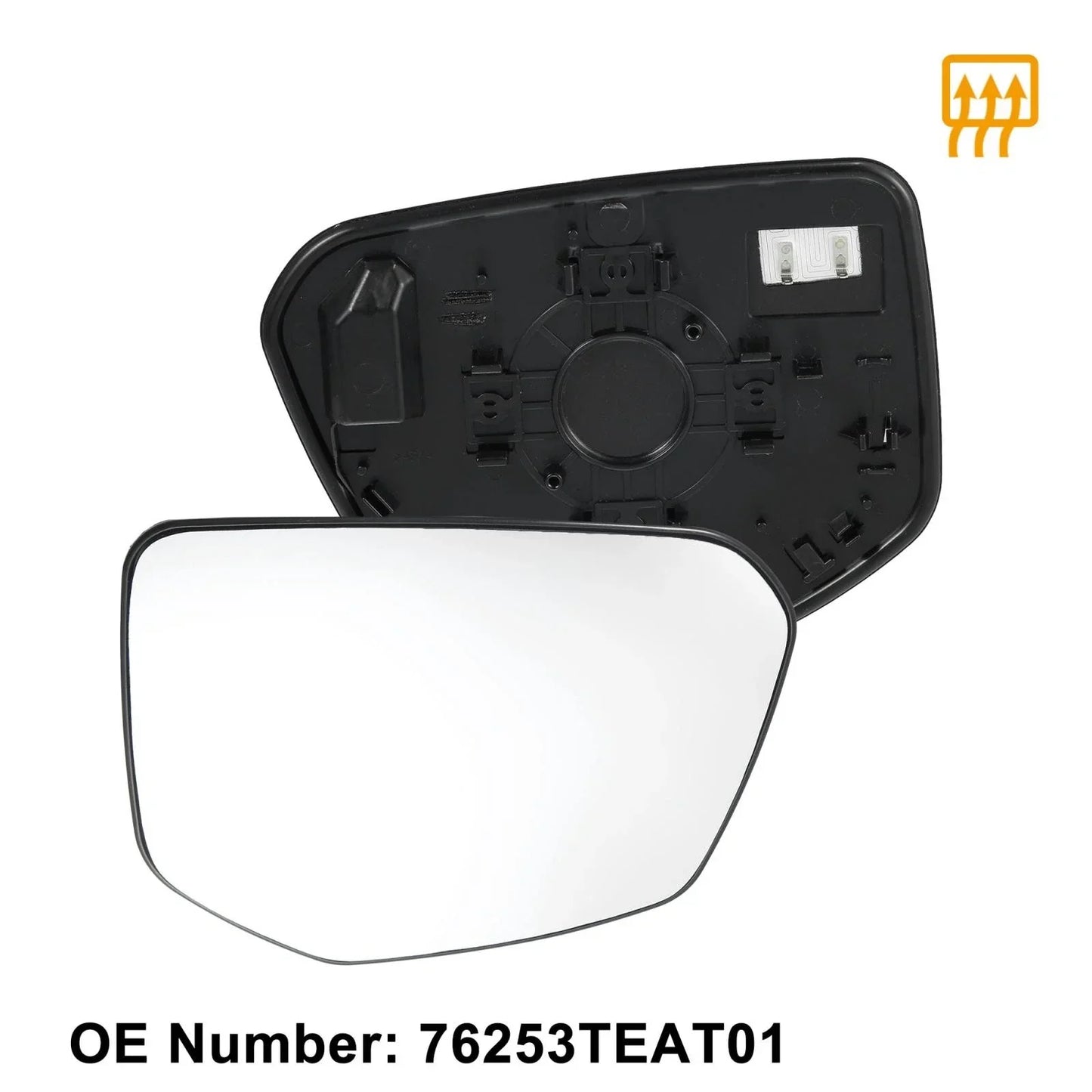Heated Right Passenger Side Mirror Glass for Honda Civic (2016-2023)