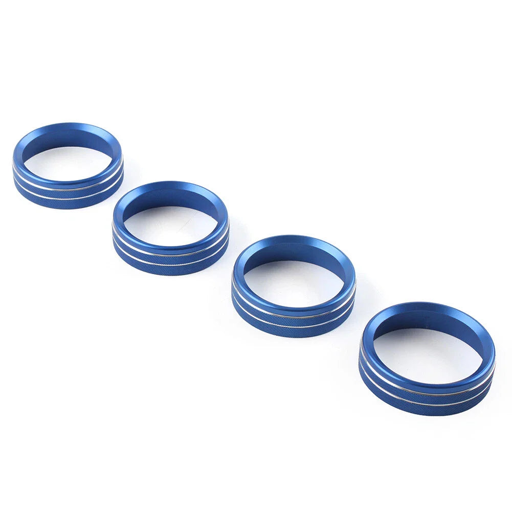 4x Air Conditioner Switch Knob Trim for Ford F150 XLT (2015-2020) Blue