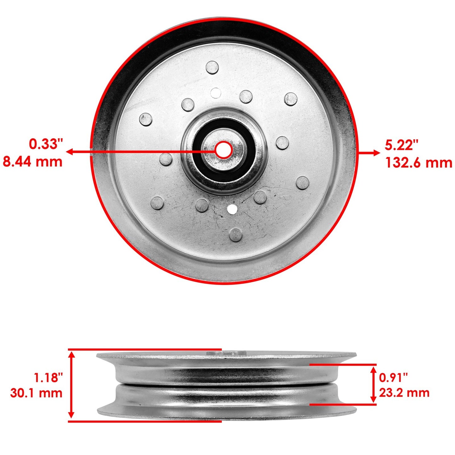 Deck Sheave and Arm Pulley for John Deere 48 54 60 Inch (2005–2025)
