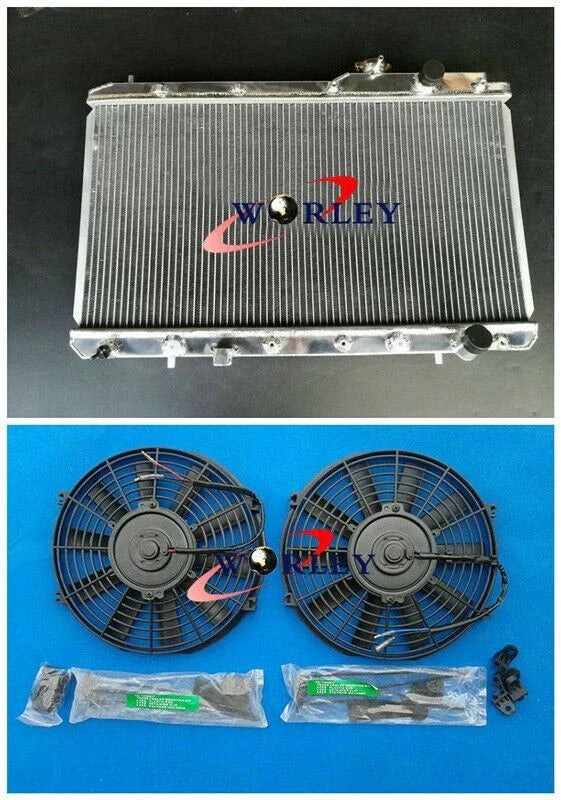 Aluminum Radiator & Fans for Honda CR-V 2.0 L4 (1997-2001)