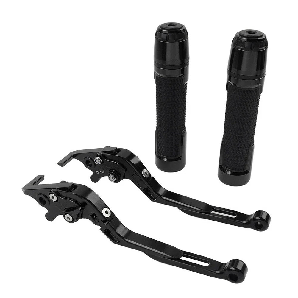 Black Extendable Brake Clutch Levers & Grips for Benelli TRK502/X (2017-2023)
