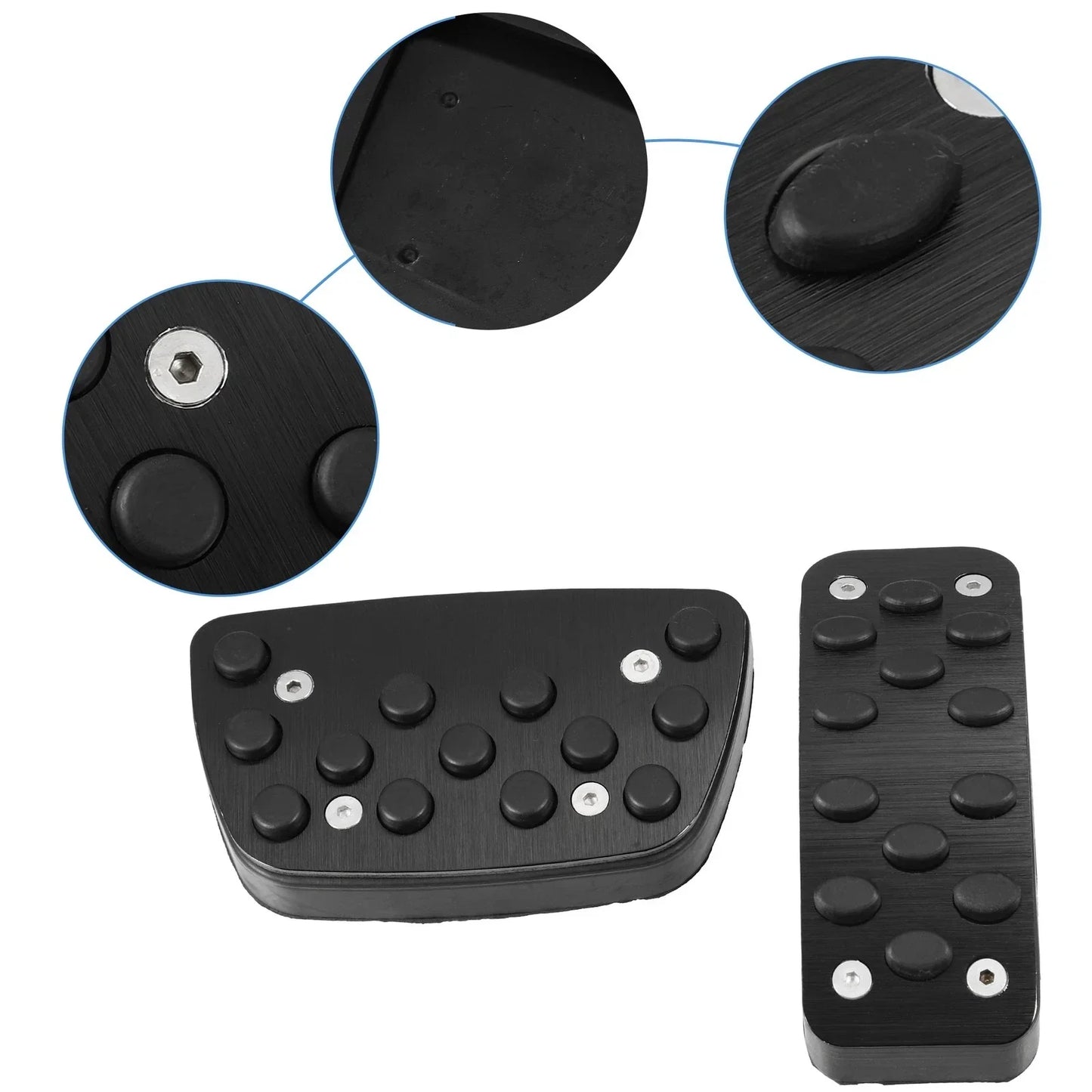2 x Car Brake Gas Accelerator Pedal Covers for Toyota Camry (2012-2017) Black