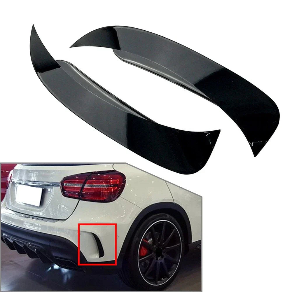 Rear Bumper Splitter Canard Air Vent Trim for Benz GLA Class (2013-2020) Pair