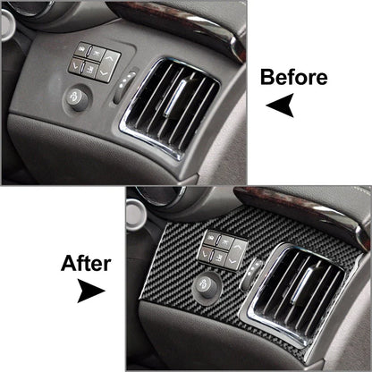 Carbon Fiber Black Interior Side Air Vent Cover Trim for Cadillac CTS (08-13)