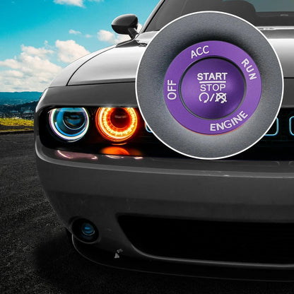 Engine Push Start Stop Button Cover Kit for Dodge Charger Challenger (2015-2023)