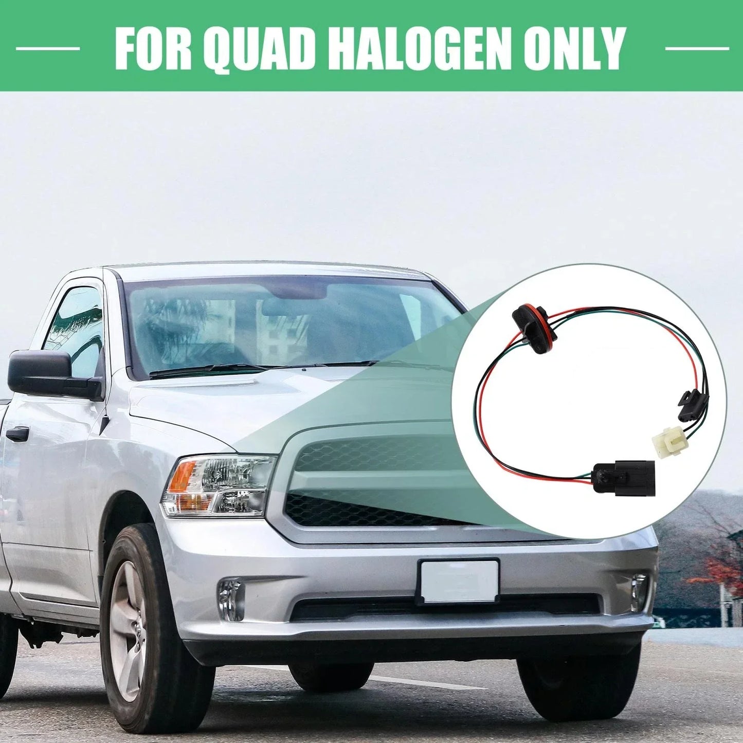 Headlight Lamp Wiring Harness for Dodge Ram 1500 2500 3500 4500 (2002-2023)