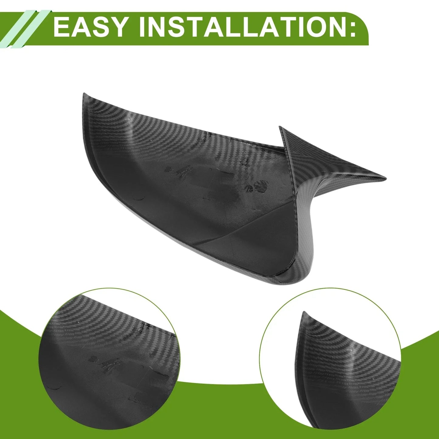 Left Right Side Mirror Cover Caps for Honda 10th Gen Civic (2016-2021)
