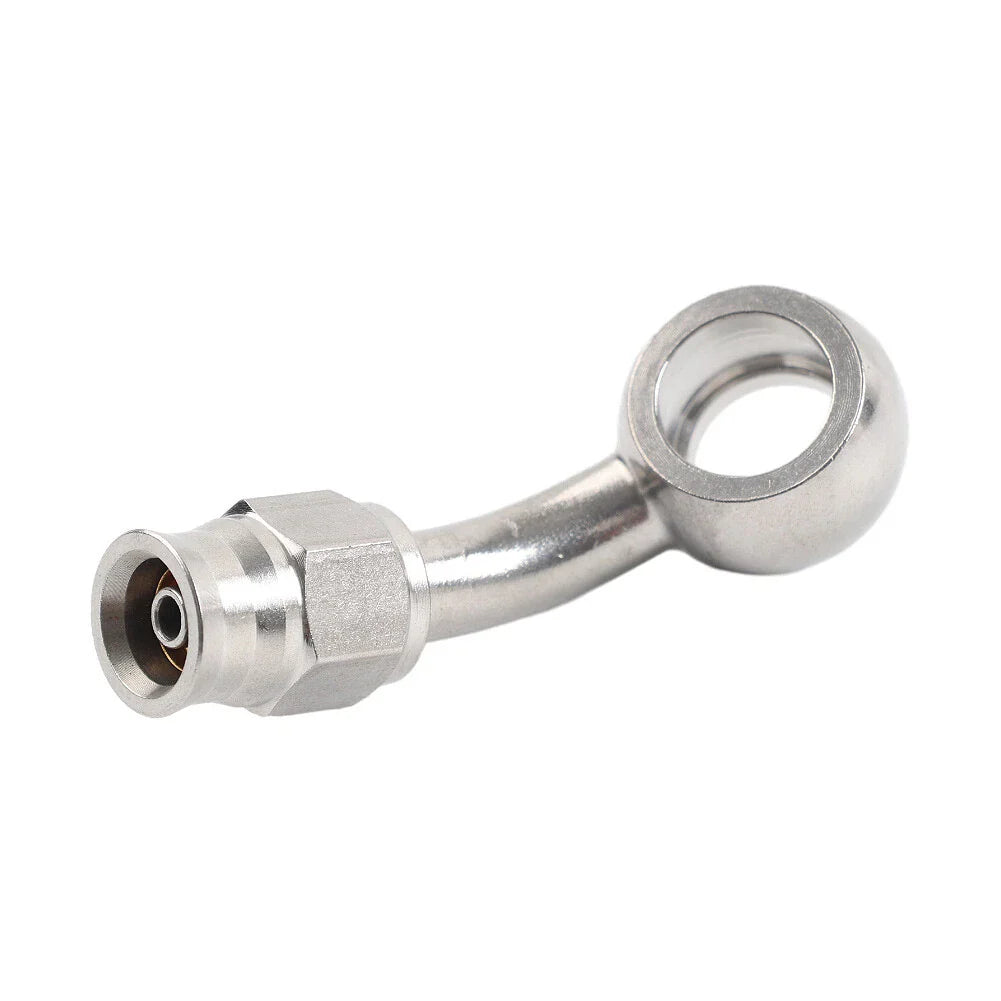 Stainless Steel 10.2mm 3/8" Eye Banjo Hose Ends AN-3 45�� for Motorcycle