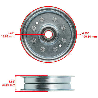 Deck Idler Pulley Replacement for John Deere 38 42 44 48 54 60 inch (—)