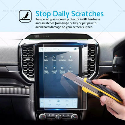 12" Touchscreen Glass Protector for Ford Ranger (2022-2025) Display Cover