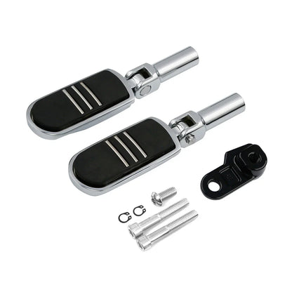 Chrome Rear Footpegs Mounts for Harley Softail FLS, FLSTSB (2012-2017, 2008-2011)