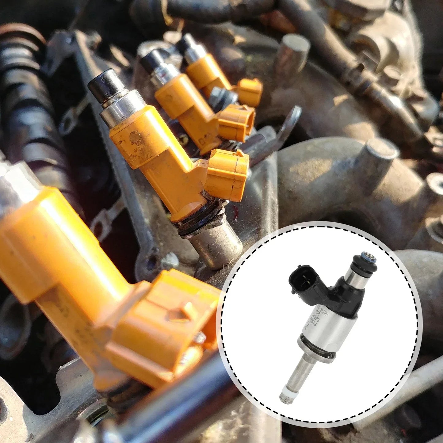 Fuel Injector for Lexus IS300H Hybrid 2.5 2ARFSE (2014-2015) 1 x Black Silver Tone