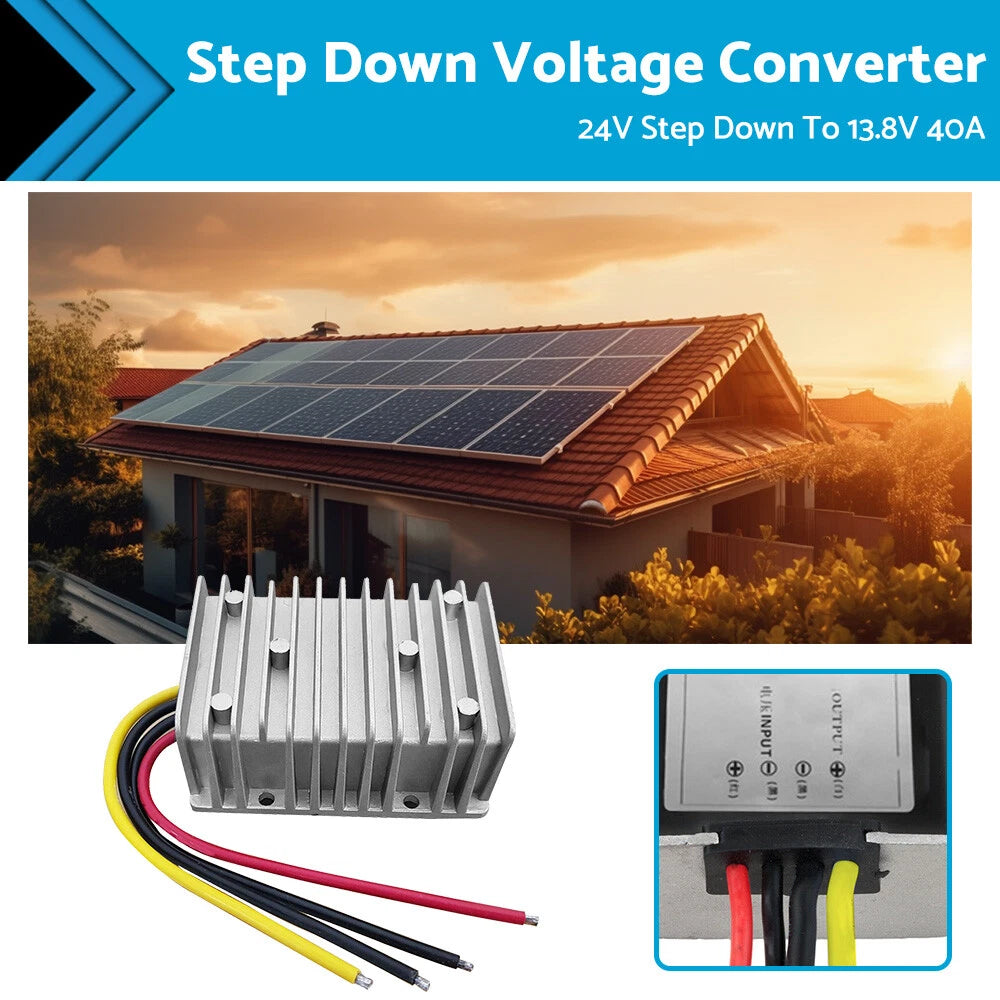 24V to 13.8V 40A Waterproof Power Converter Regulator