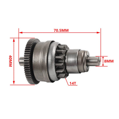 Motor Starter Clutch Gear Bendix for GY6 50CC 80CC Scooter Moped ATV