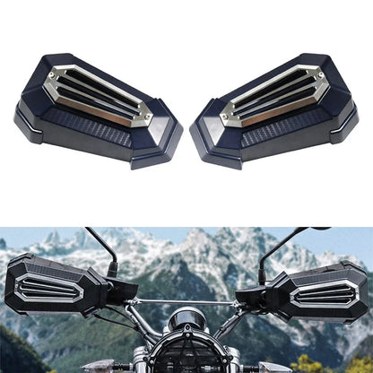 Handguard Shield Deflector Universal Blue & Silver for Honda & Harley (N/A)