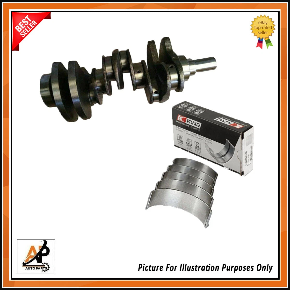 Crankshaft Bearing Set Replacement Main and Big End for Land Rover Jaguar (3.0) (2010–2020)