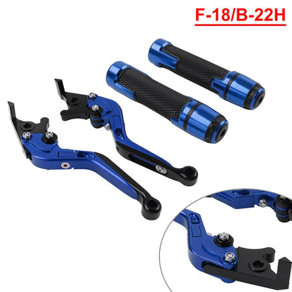 Blue Extendable Brake Clutch Lever Grip Set for BMW S1000XR (2015-2021)