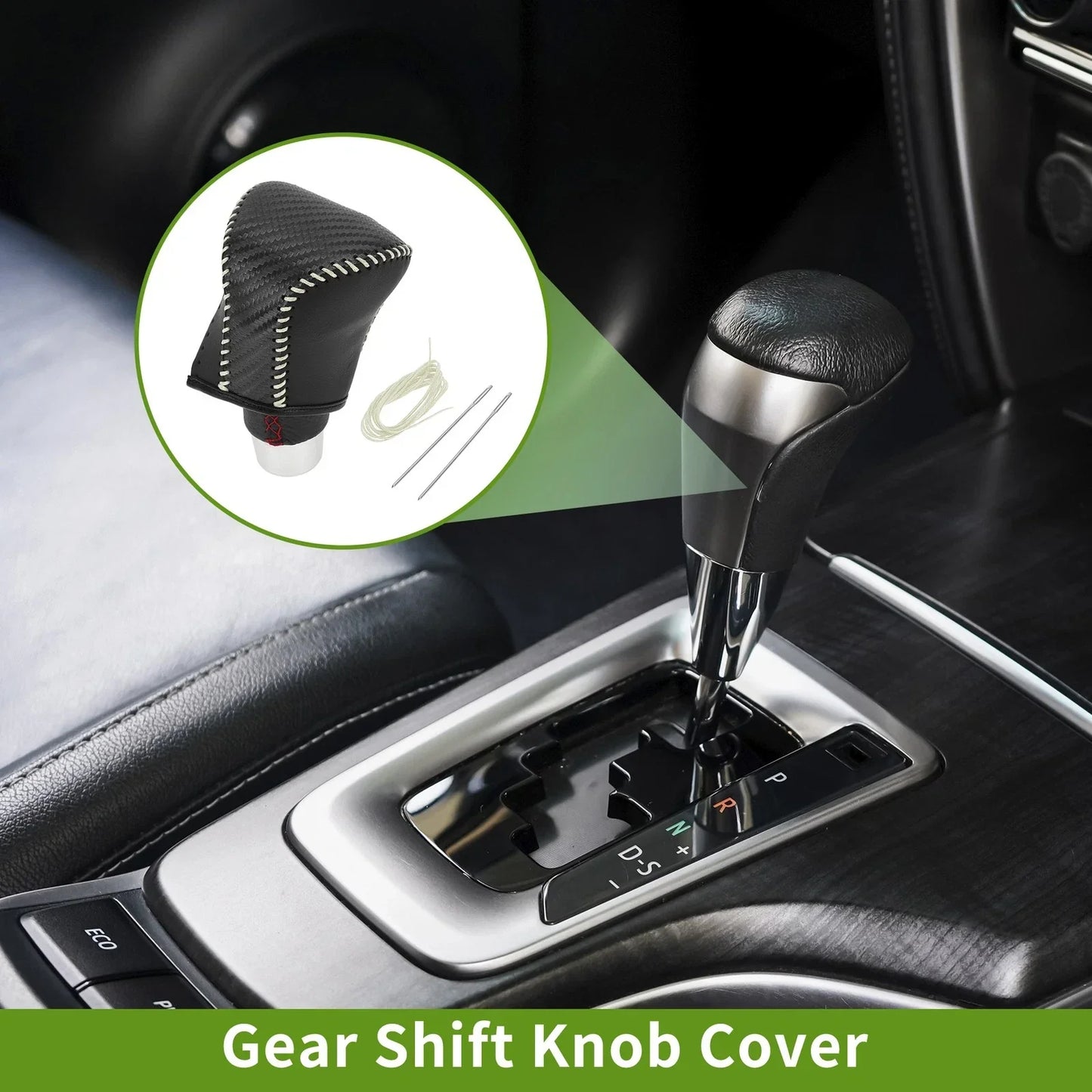 Gear Shift Knob Cover for Lexus ES300h 2018-2023 Black Carbon Fiber