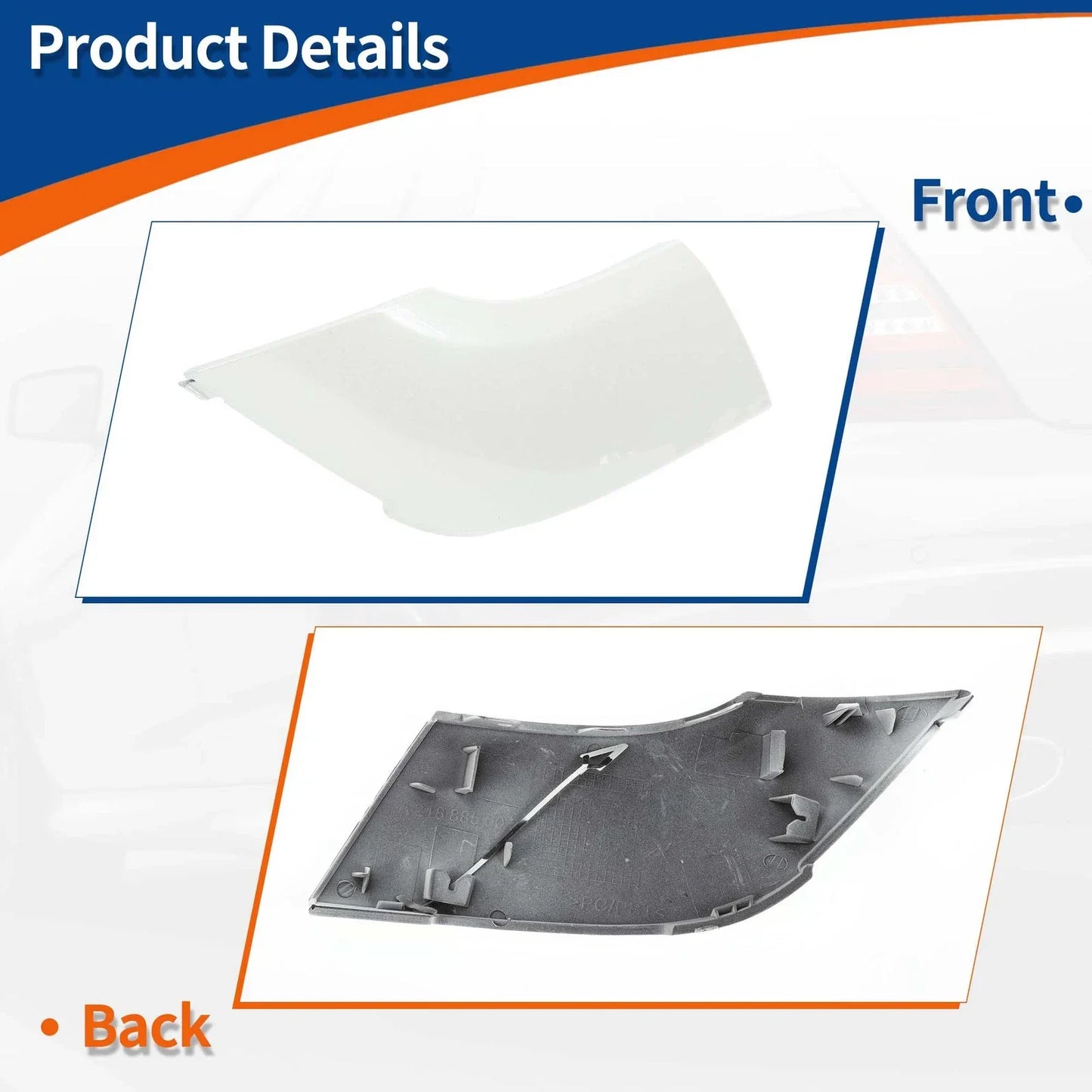 Front Car Bumper Tow Hook Cover for Mercedes-Benz (2012-2018) Diamond White