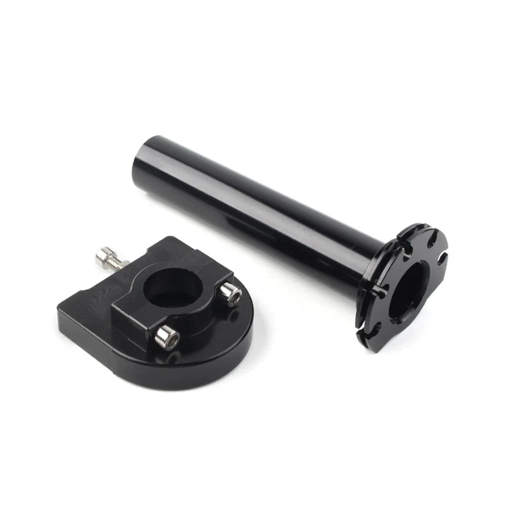 7/8in Turn Twist Throttle Handle Bar Tube for Universal CNC Black