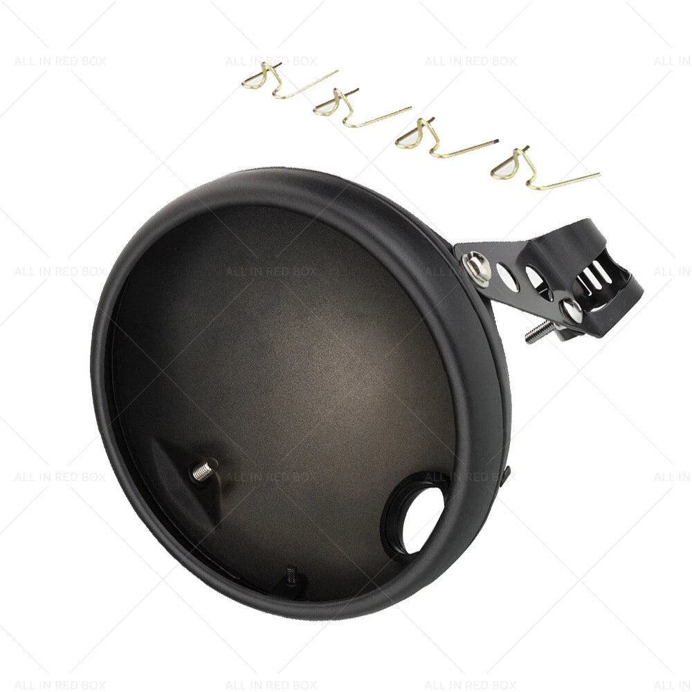 7" Motorcycle Headlight Bulb Bucket Housing Bracket for Harley