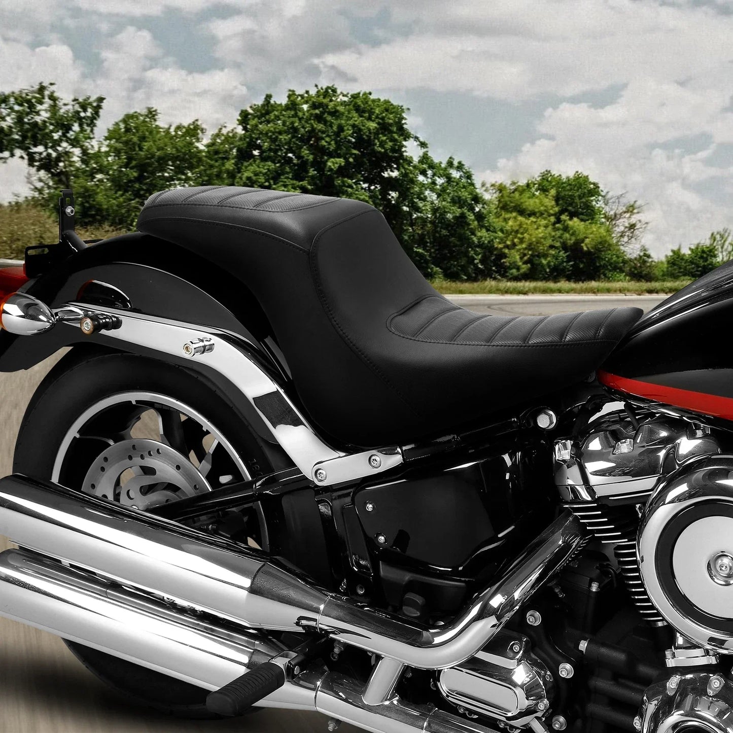 Black Driver & Passenger Seat for Harley Softail Low Rider FXLR (2018-2023)