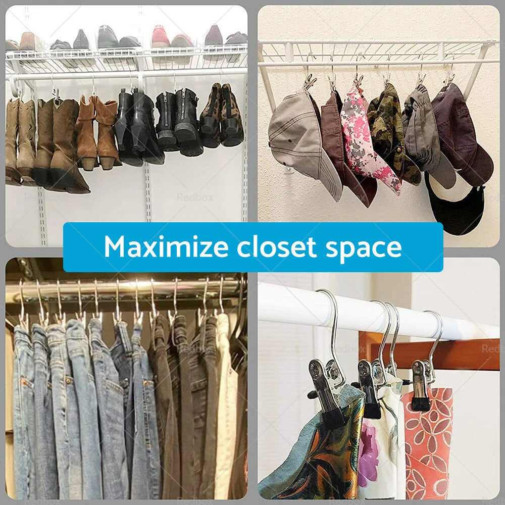 30PCS Metal Hook Pins Clips for Scarf Belt Shoe Boots Hanger