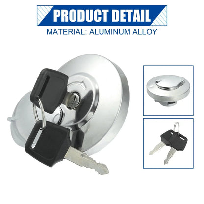 Motorcycle Lock Fuel Tank Filler Cover Set with 2 Keys for Honda Shadow