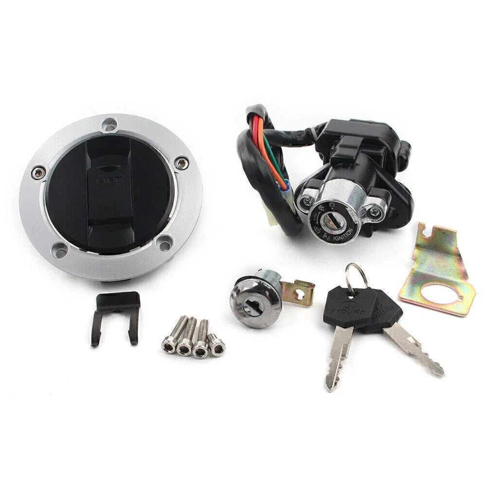 Ignition Switch & Fuel Gas Tank Cap Lock Key Set for Suzuki GSXR600 750 1000 (04-15)