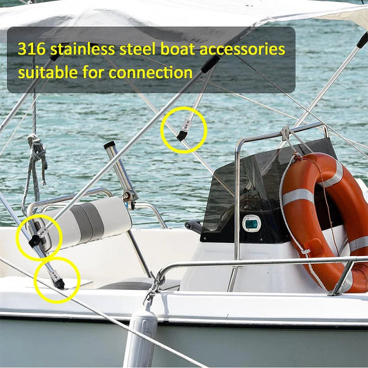 1" Bimini Top Cap Eye End Fitting for Marine 316 Stainless Steel (N/A)
