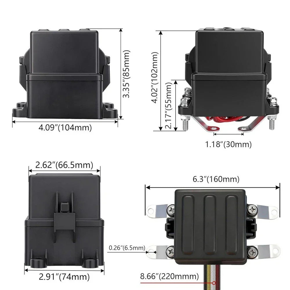 12V 3 Way Waterproof Fuse Relay Box & Blade Fuses for Cars, Marine, Boat